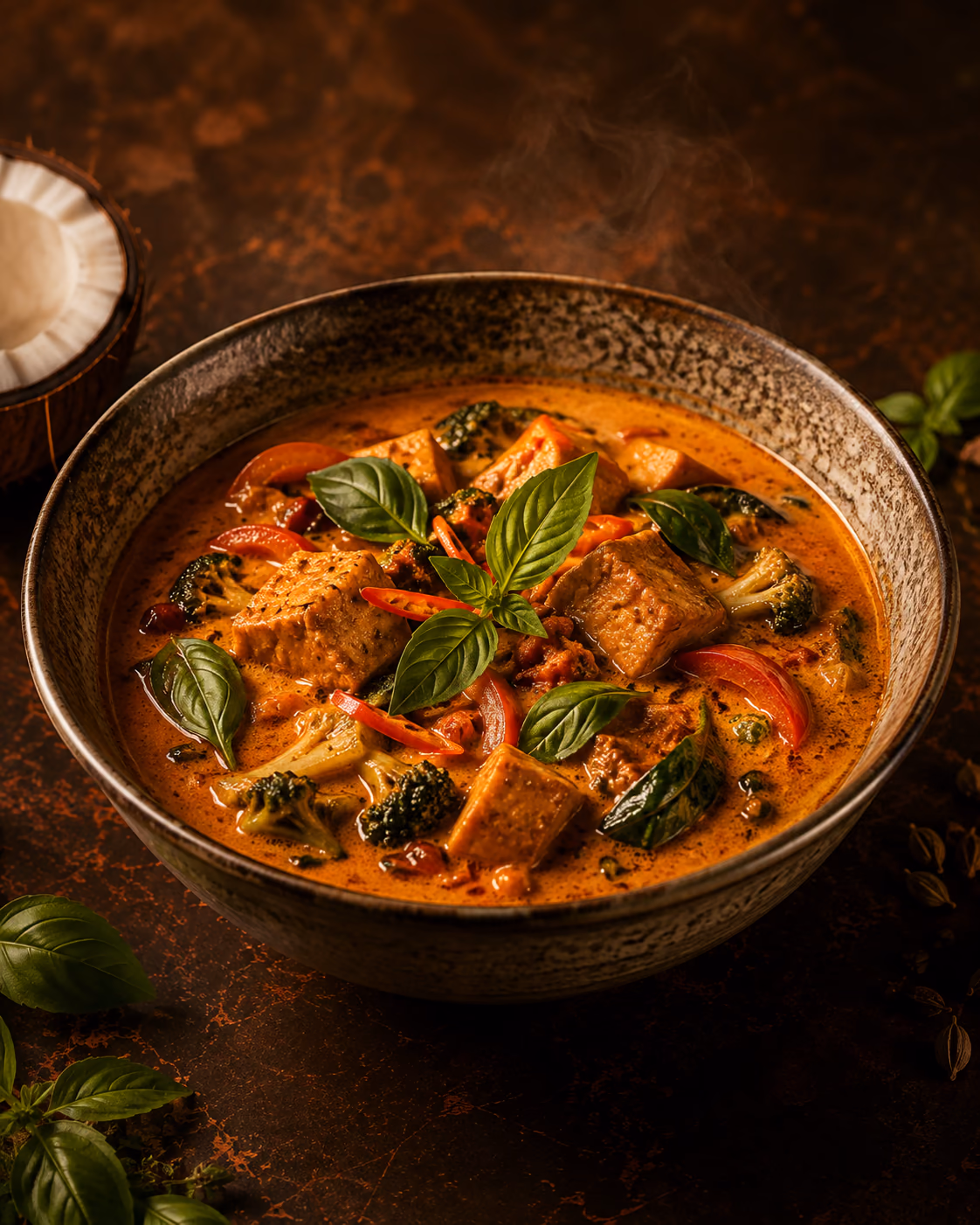 Thai coconut red curry